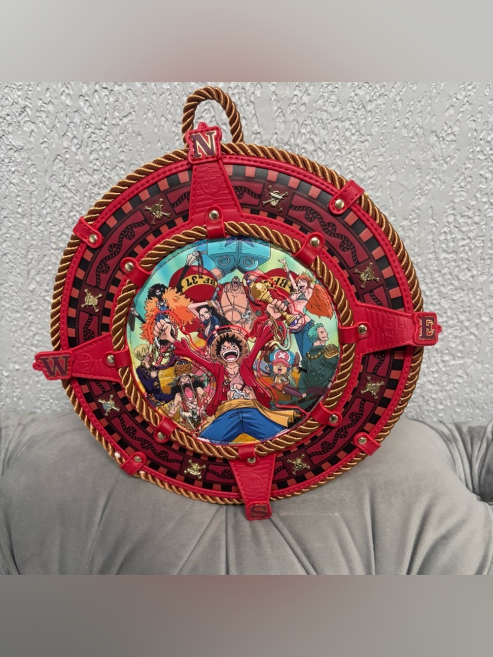Loungefly One Piece Monkey D. Luffy Compass Figural Mini Backpack
